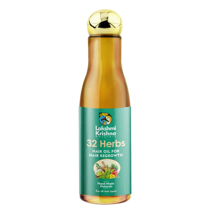 Buy Lakshmi Krishna Naturals 32 Herbs Hair Regrowth Oil from DrMediCart, Ship from India to USA