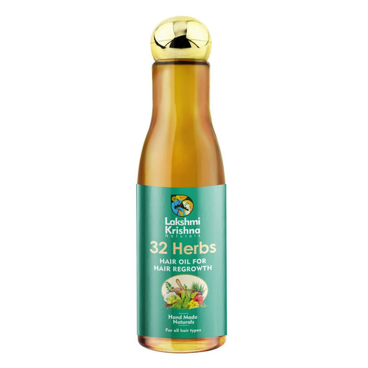 Buy Lakshmi Krishna Naturals 32 Herbs Hair Regrowth Oil from DrMediCart, Ship from India to USA