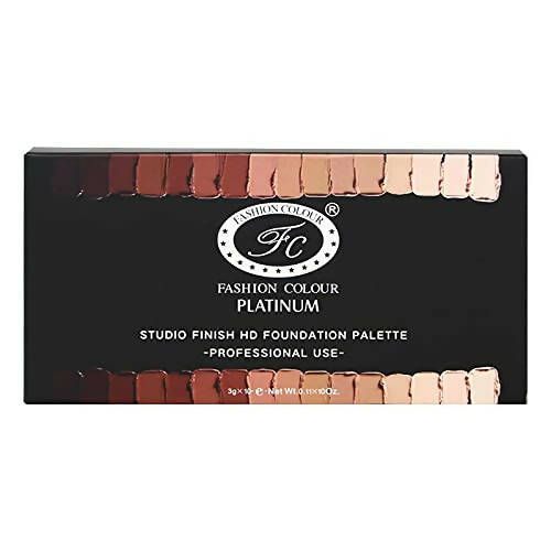 Fashion Colour Studio Finish HD Foundation Palette- 10 HD Cream Makeup Shades