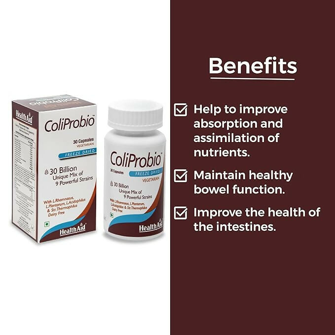 HealthAid ColiProbio 30 Billion Probiotic Capsules