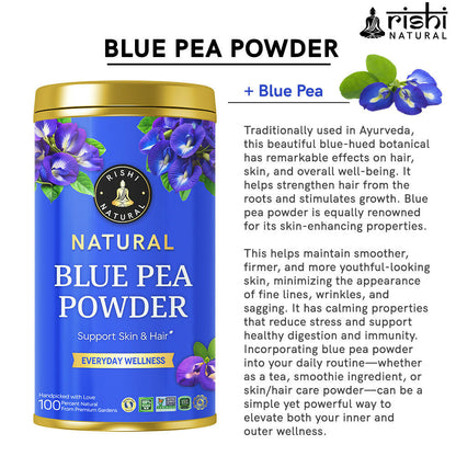 Rishi Natural Blue Pea Powder - For Hair Growth