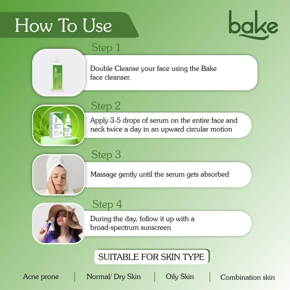 Buy Bake 2% Salicylic Acid Face Serum With Niacinamide from DrMediCart, Ship from India to USA