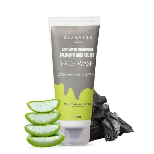 Glamveda Men Activated Charcoal Clay Detox & Anti Acne Face Wash - DrMediCart