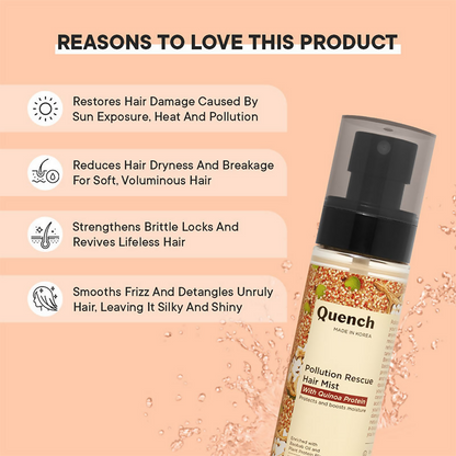 Quench Pollution Rescue Hair Mist With Quinoa Protein
