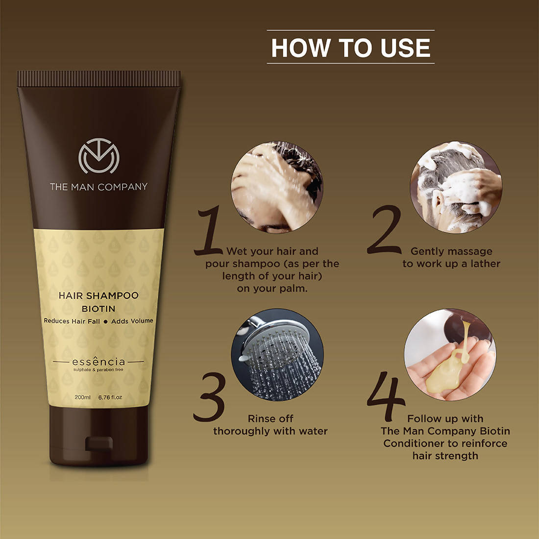 The Man Company Hair Shampoo Biotin - Drmedicart