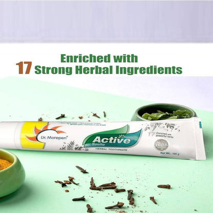 Dr. Morepen Active Smile Toothpaste with Bamboo Brush