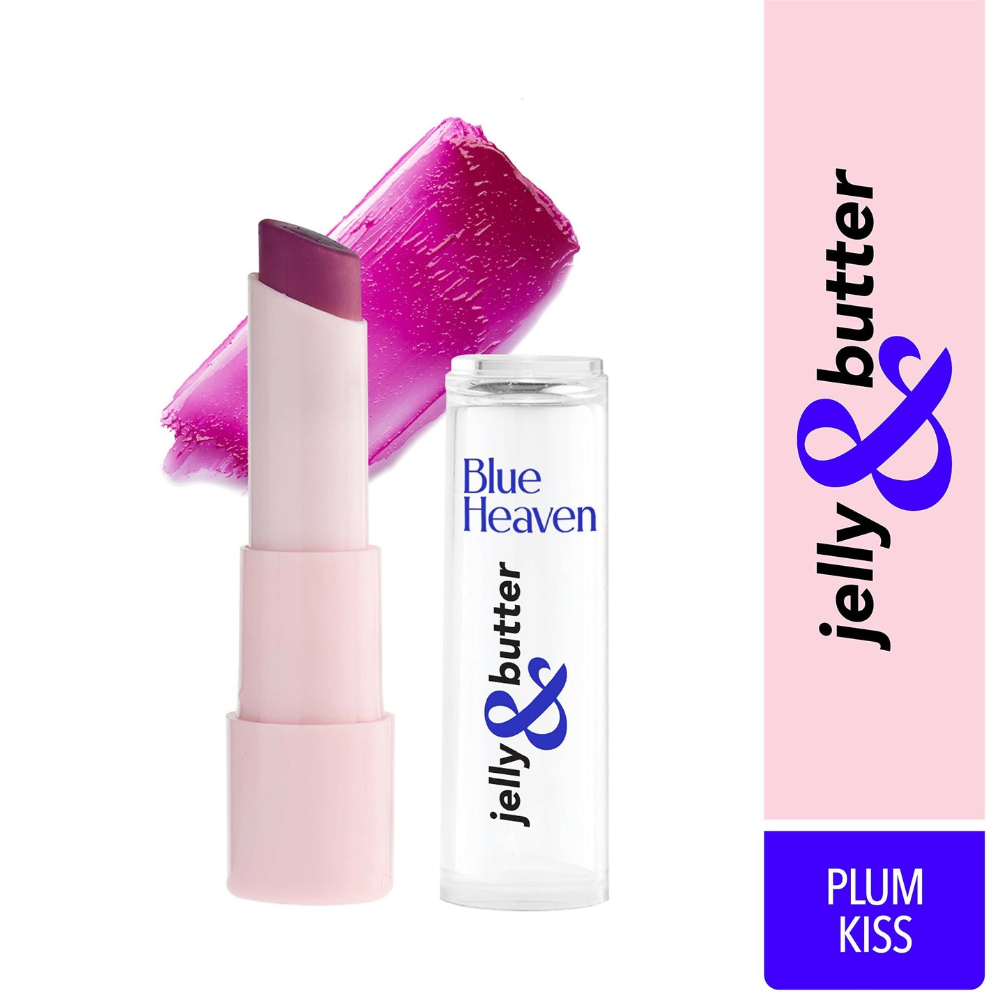 Blue Heaven Jelly & Butter Lip Balm - Plum Kiss, infused with Shea Butter & Vitamin E, Fades Pigmentation