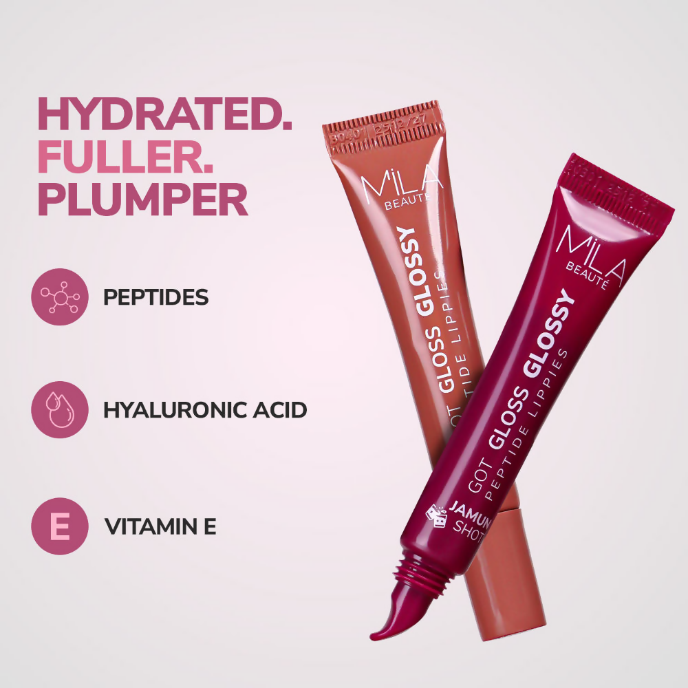 Mila Beaute Got Gloss Peptide Lippies - Peach Sharbat