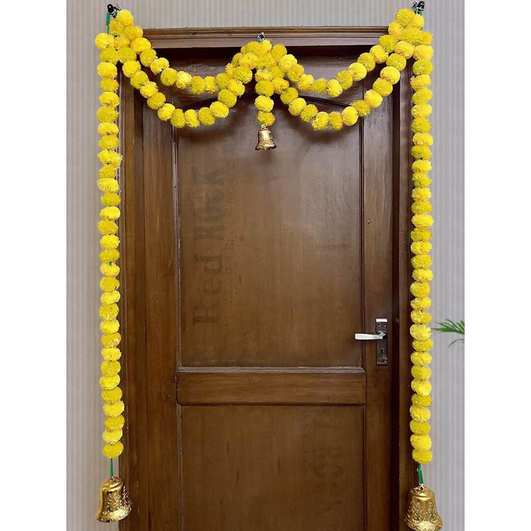 Buy Tied Ribbons Yellow Hanging Marigold Garland Toran