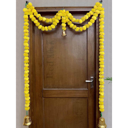 Buy Tied Ribbons Yellow Hanging Marigold Garland Toran