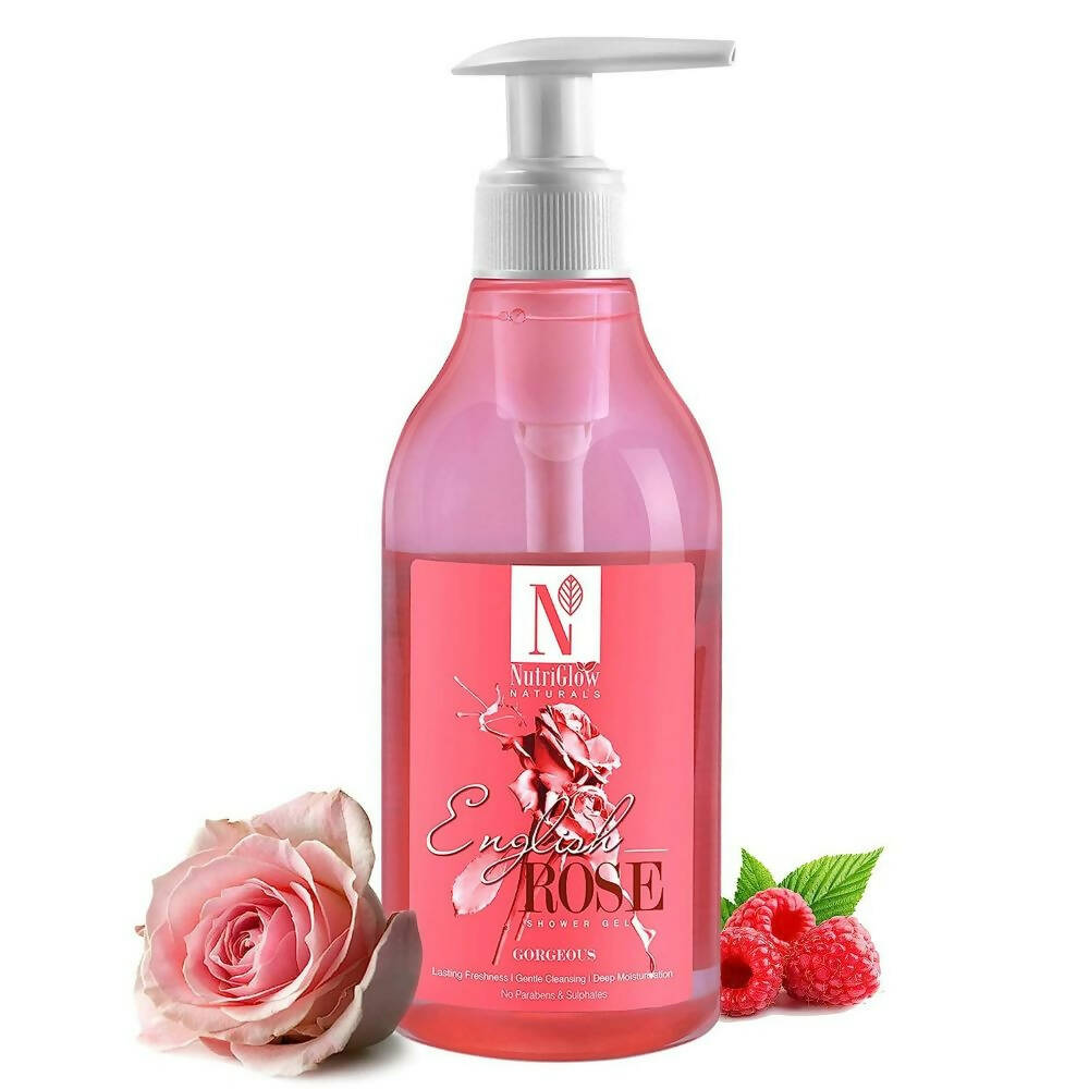NutriGlow NATURAL'S English Rose Shower Gel With Mulberry Extract For Long Lasting Freshness