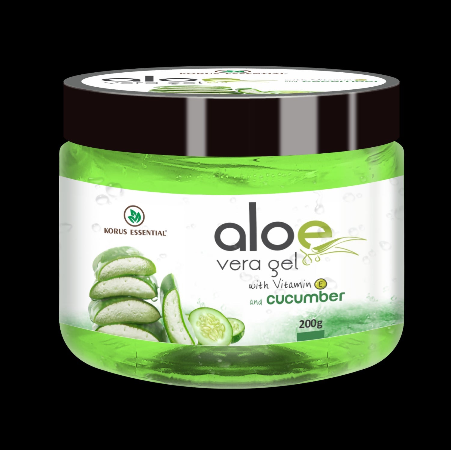 Korus Essential Aloe Vera Gel with Cucumber and Vitamin E