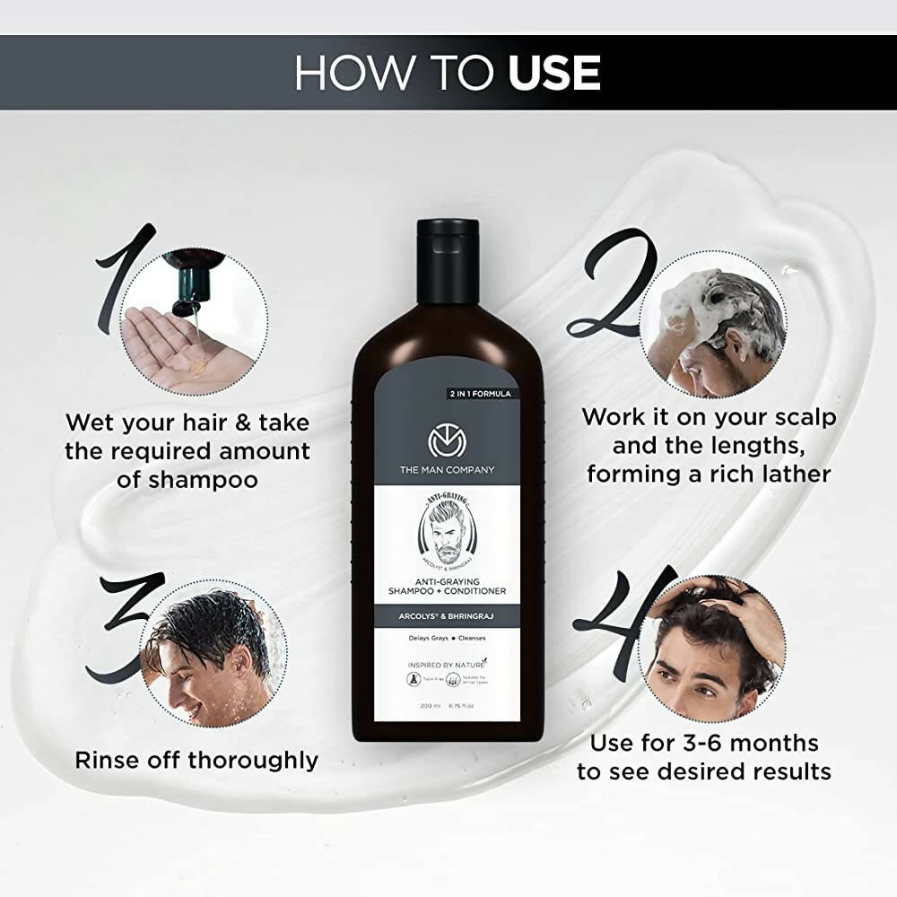 The Man Company Anti-Graying Shampoo & Conditioner for Men - Drmedicart