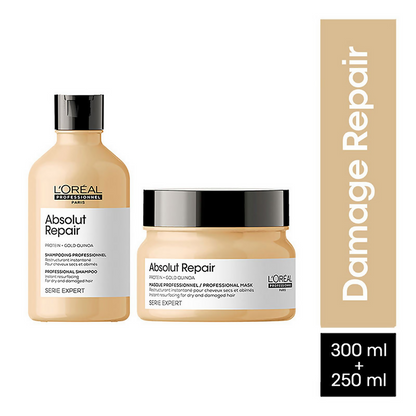 L'Oreal Professionnel Absolut Repair Shampoo& Hair Mask Combo, Serie Expert