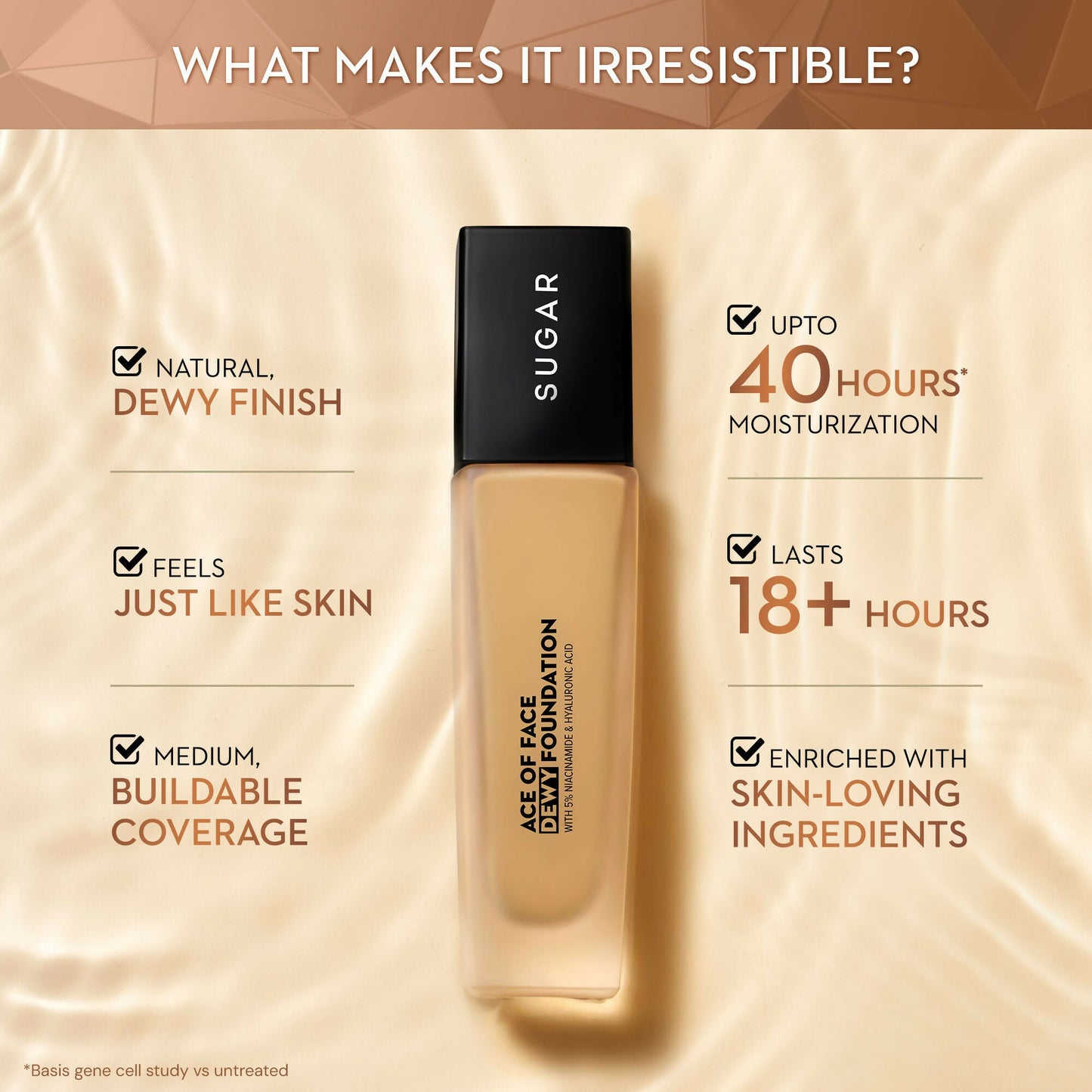 Sugar Ace Of Face Dewy Foundation - 20 Galao