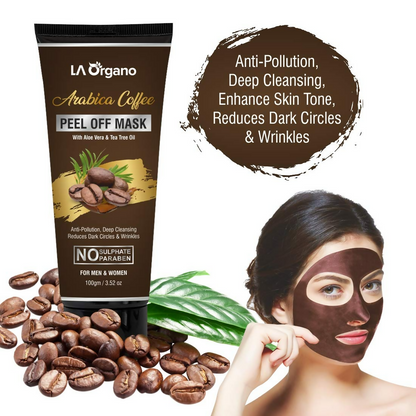 Buy LA Organo Arabica Coffee Peel Off Mask from DrMediCart, Ship from India to USA