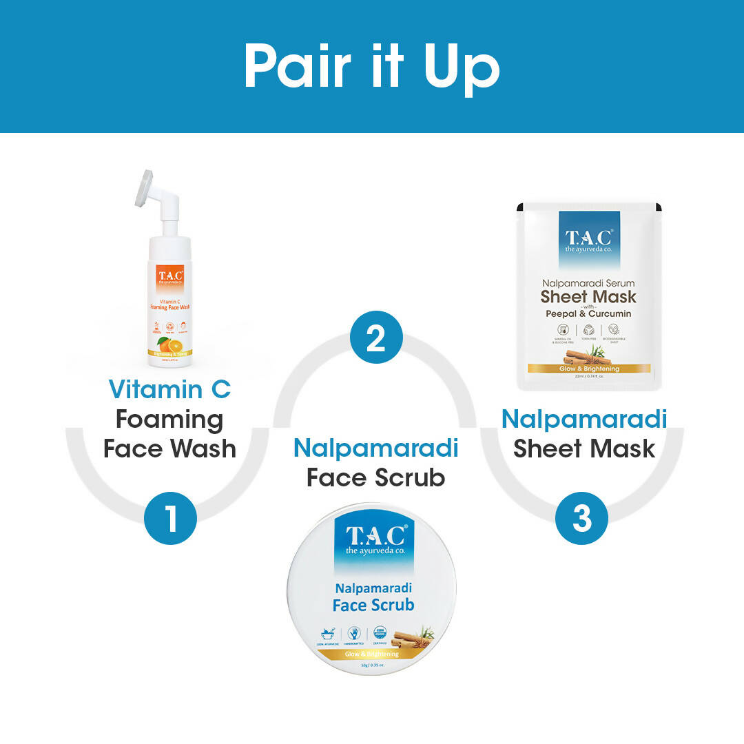 TAC - The Ayurveda Co. Nalpamaradi Serum Sheet Mask | with Aloe Vera & Sandalwood - DrMediCart