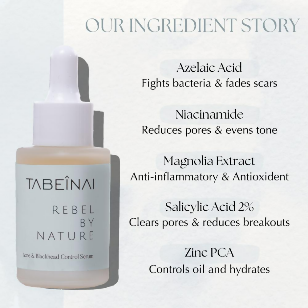 Tabeinai Rebel By Nature Acne And Blackhead Control Serum