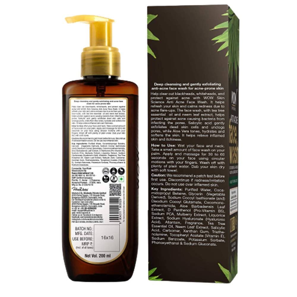 wow skin science anti acne face wash buy in usa