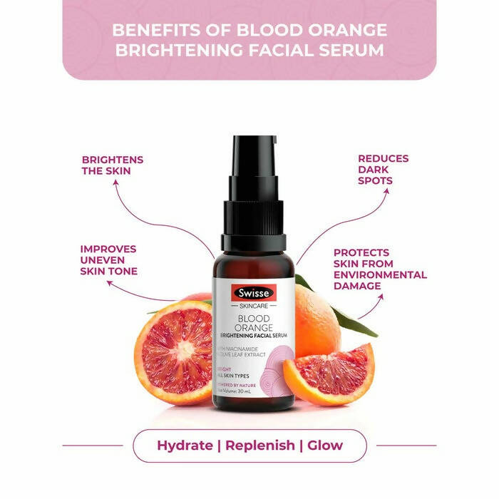 Swisse Skincare Blood Orange Brightening Facial Serum with Vitamin C - DrMediCart