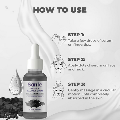 Sanfe Instant Detan Charcoal Facial Serum