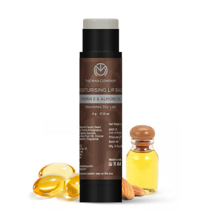The Man Company Moisturising Lip Balm with Vitamin E, Almond Oil - Drmedicart