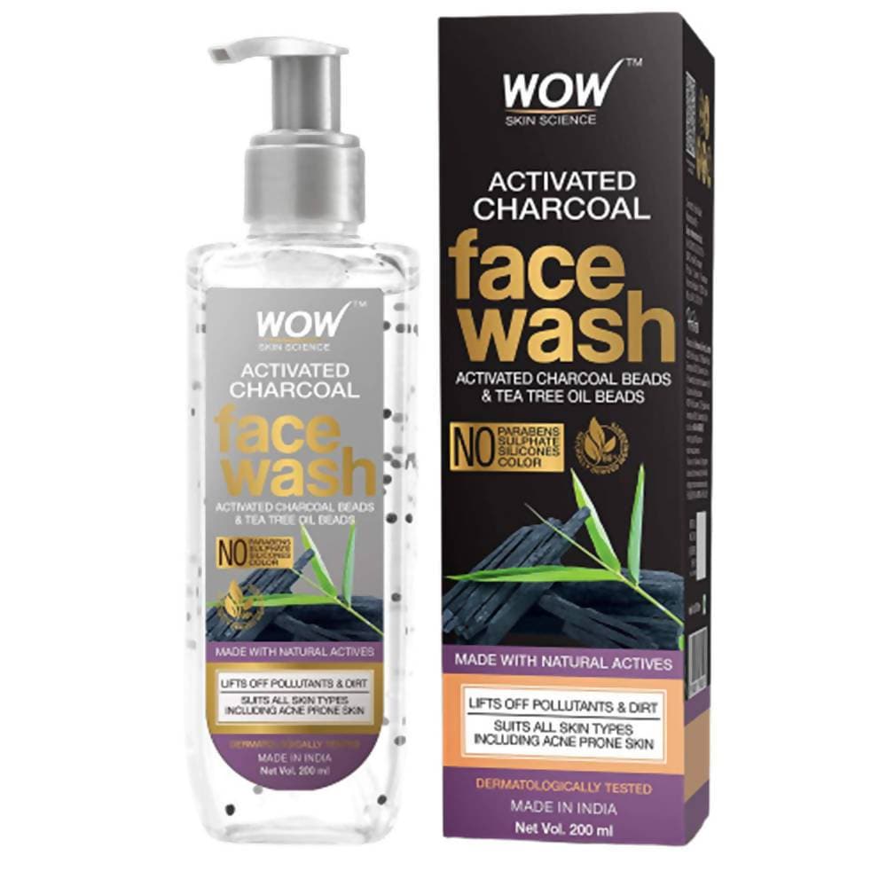 Wow Skin Science Activated Charcoal Face Wash - Drmedicart