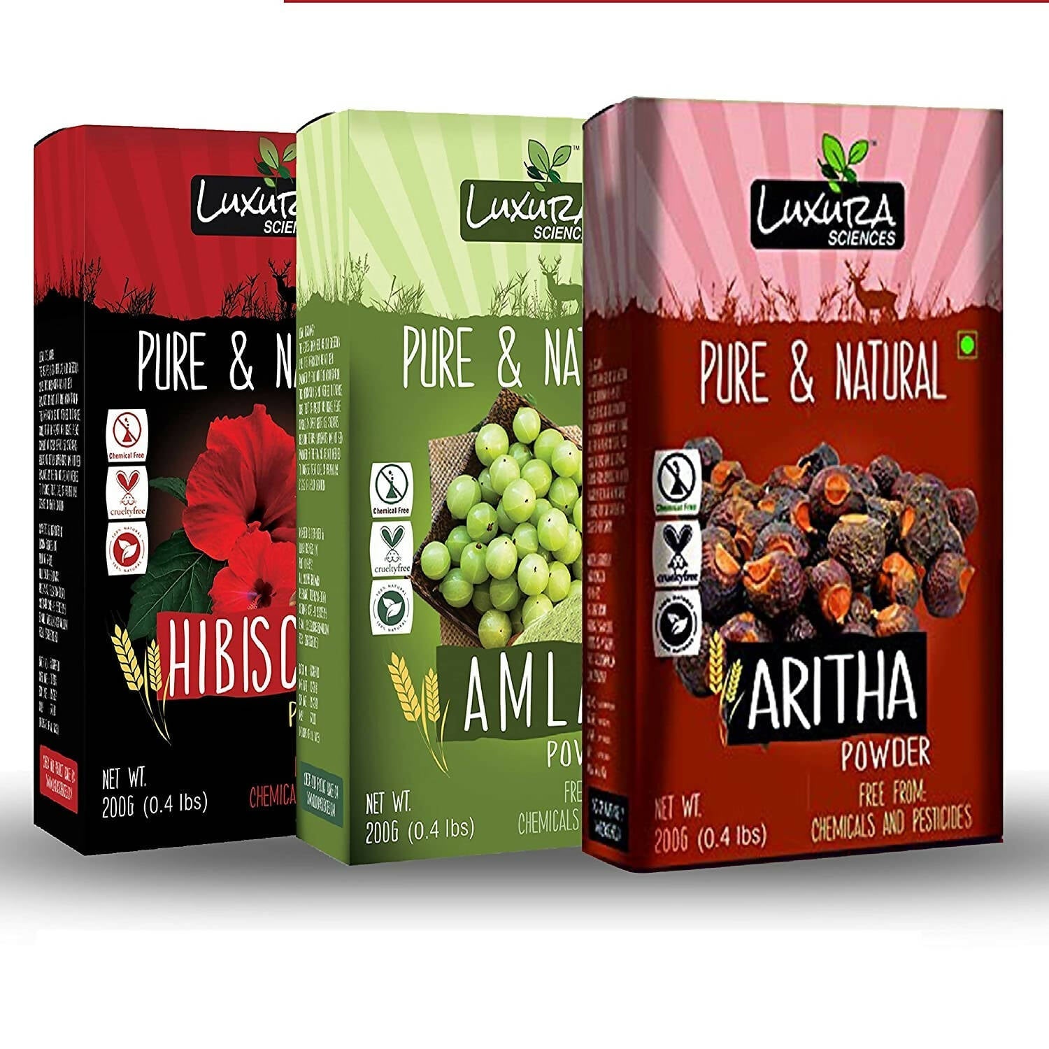 Buy Luxura Sciences Natural Hair Care for Hair Thickening - Hibiscus + Amla + Aritha from DrMediCart, Ship from India to USA