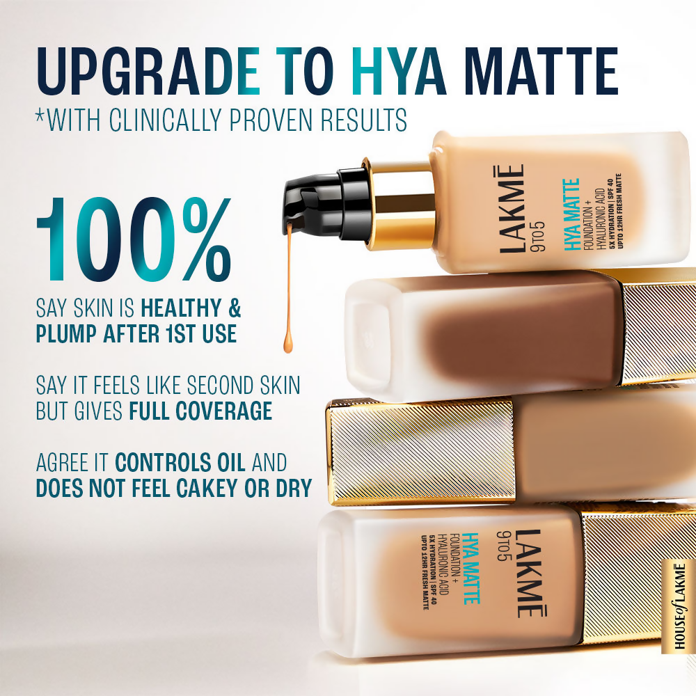 Lakme 9to5 Hya Matte Foundation + Hyaluronic Acid - Cool Rose