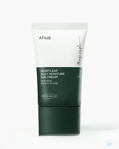 Anua Hearleaf Silky Moisture Suncream - Korean Skincare