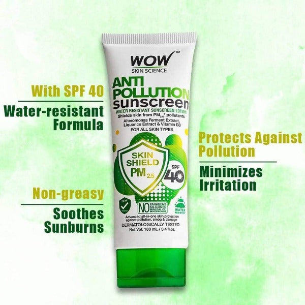 Wow Skin Science Anti Pollution Sunscreen Lotion - Drmedicart
