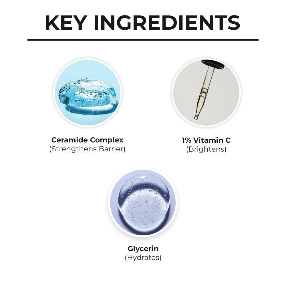 Dr. Sheth's Ceramide & Vitamin C Brightening Face Wash Gently Cleanses, Hydrates & Reduces Dark Spots, For Normal, Oily & Combination Skin