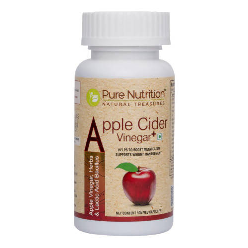 Pure Nutrition Apple Cider Vinegar with Wheat Grass & Spirulina Veg Capsules