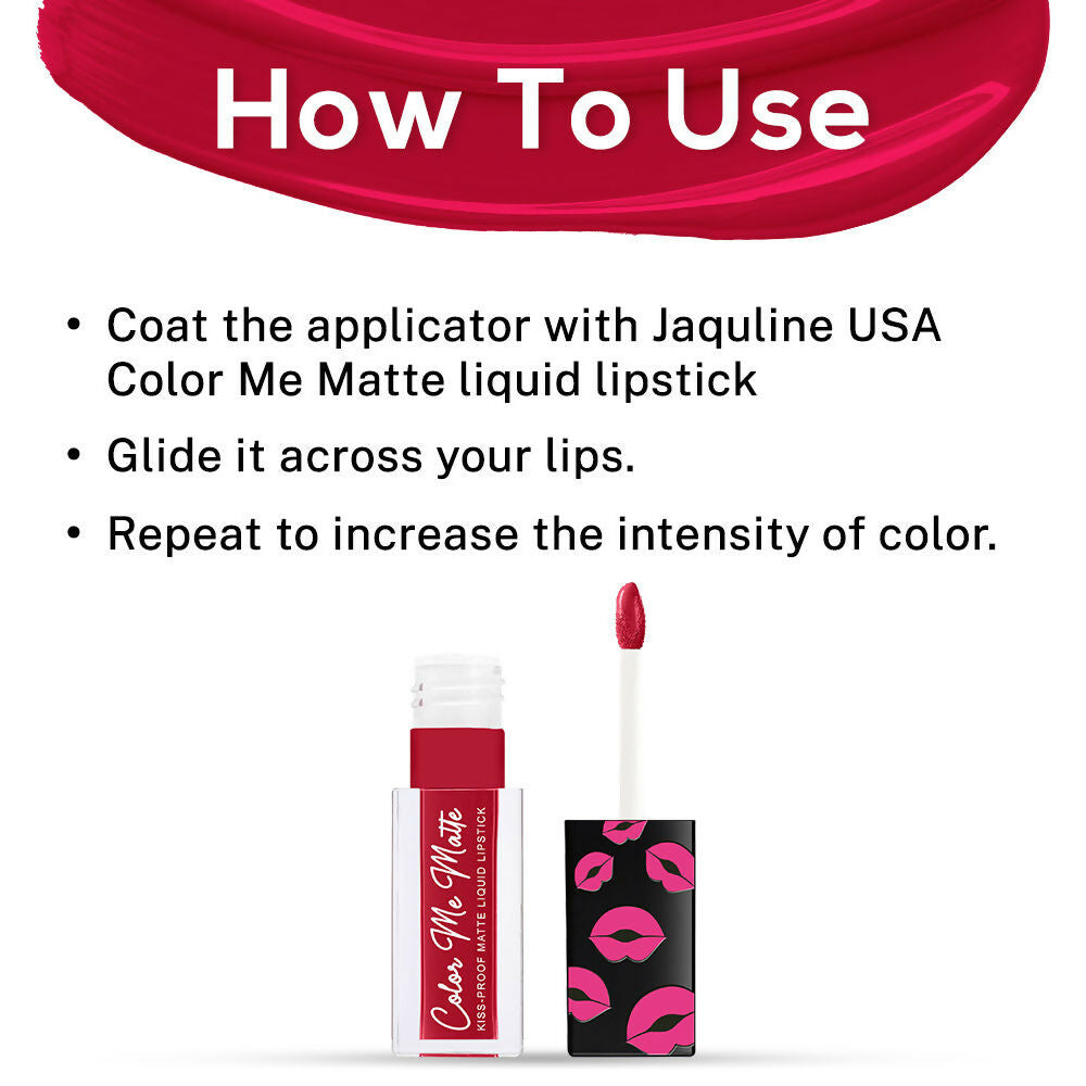 Jaquline USA Color Me Matte Liquid Lipstick  - Sangria Red