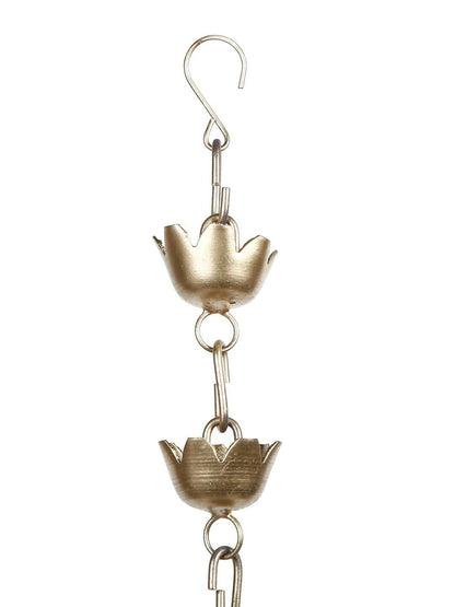 CraftVatika Gold-Toned Hanging Urli Bowl Showpiece