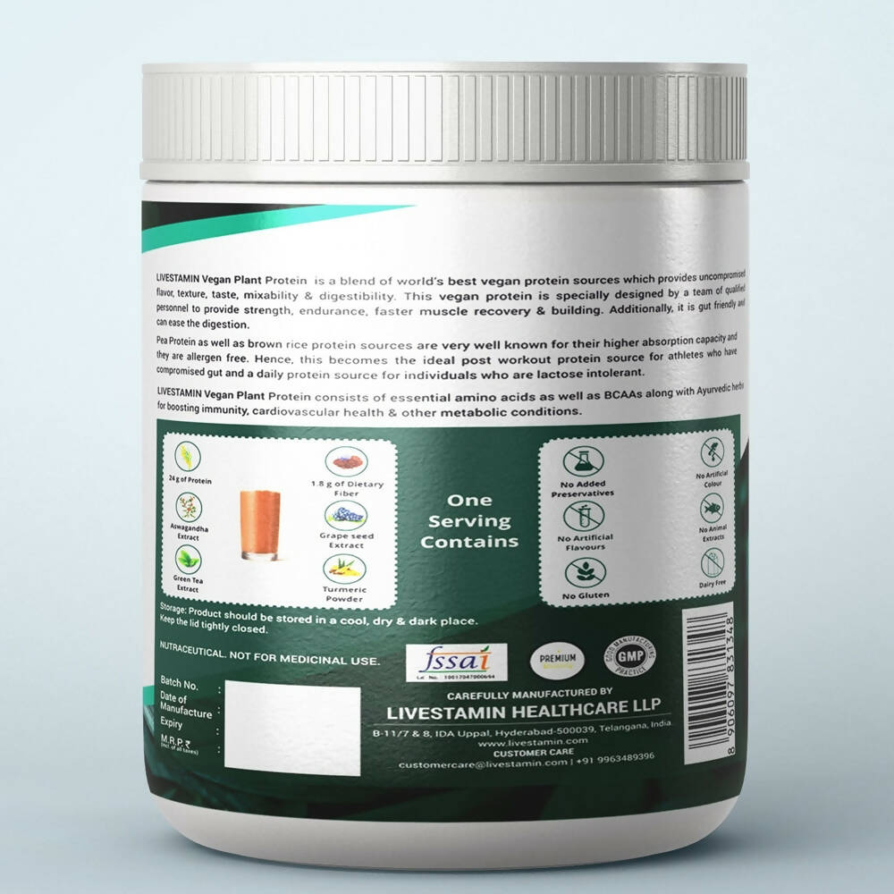 Livestamin Vegan Plant Protein - Chocolate Flavour