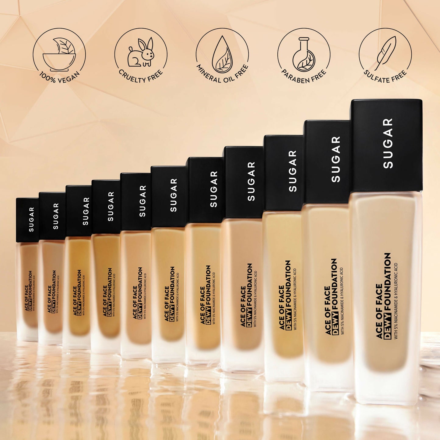 Sugar Ace Of Face Dewy Foundation - 10 Latte