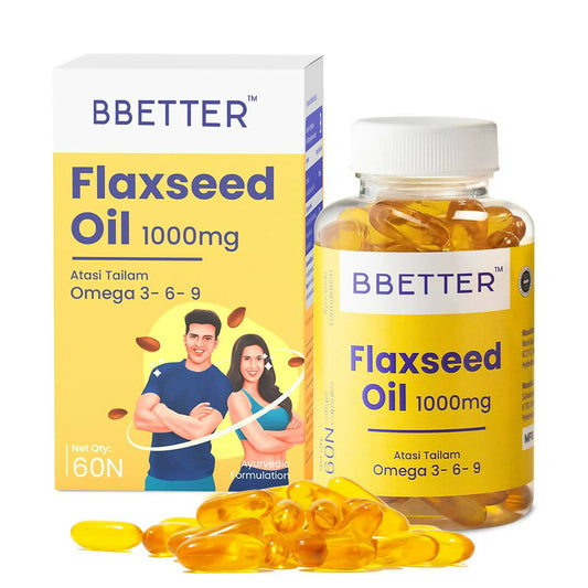 Buy BBETTER Omega 3 6 9 Flaxseed Oil Capsules from DrMediCart, Ship from India to USA