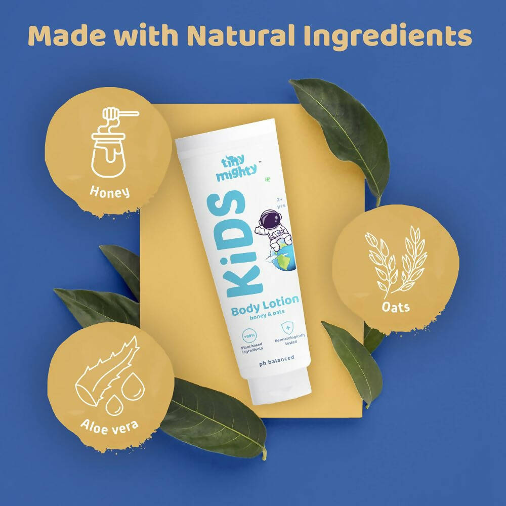 Tiny Mighty Plant Based And Natural Kids Shampoo, Body Lotion, Body Wash & Hair Oil Combo - Drmedicart