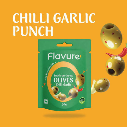 Flavure Snack-On-The-Go Olives Chilli Garlic