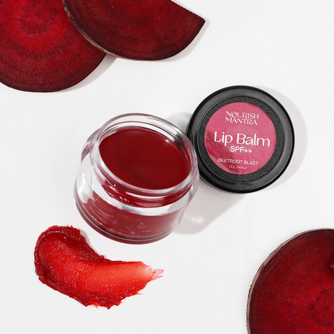 Nourish Mantra Beetroot Blast Lip Balm With SPF & Olive Oil For Soft & Moisturized Lips