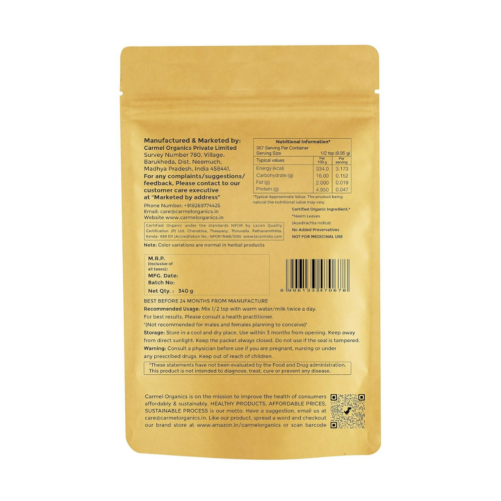 Carmel Organics Neem Leaves Powder