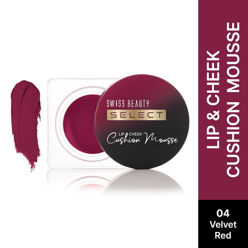 Swiss Beauty Select Lip And Cheek Cushion Mousse With Vitamin E - 4 Velvet Red