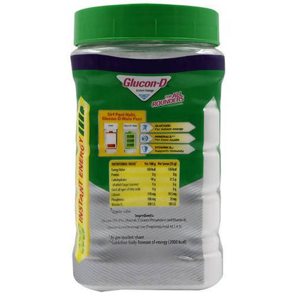 Glucon-D Instant Energy Health Drink - Regular Plain Glucose Powder | Instant Energy & Immunity Recharge With Vitamin C & Calcium