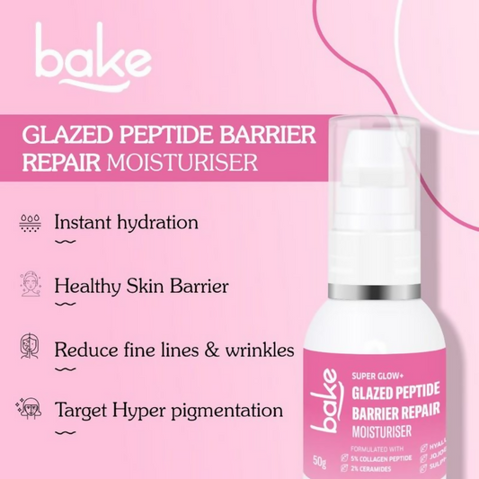 Buy Bake Super Glow+ Glazed Peptide Barrier Repair Moisturizer from DrMediCart, Ship from India to USA