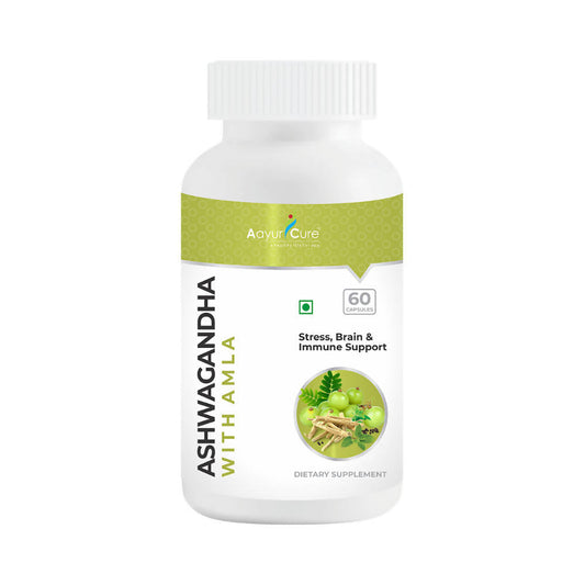 Buy Aayur Cure Ashwagandha With Amla Capsules from DrMediCart, Ship from India to USA
