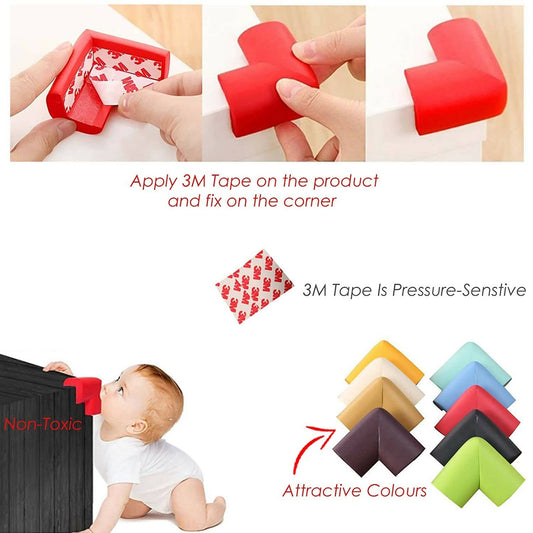 Buy Safe-O-Kid Set of 16 Corner L Shaped Corner Guards for Kids safety- Cream-Small from DrMediCart, Ship from India to USA