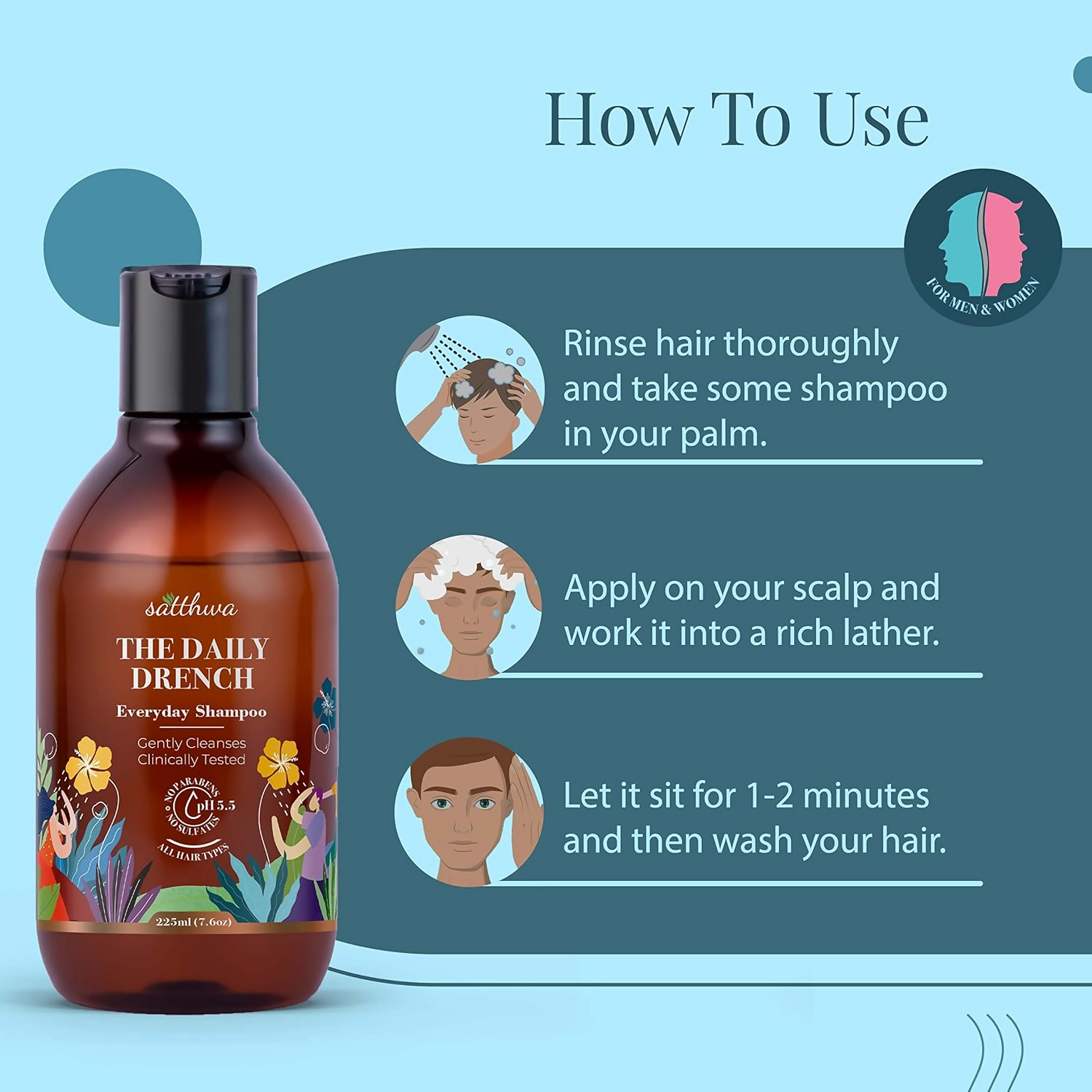 Satthwa The Daily Drench Everyday Mild Shampoo