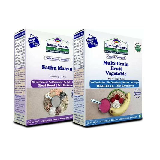 Buy TummyFriendly Foods Organic Sathu Maavu, Sprouted Multi Grain Porridge Mixes from DrMediCart, Ship from India to USA