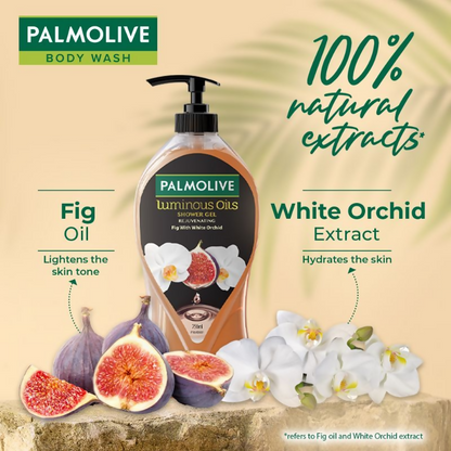 Palmolive White Orchid & Fig Oil Luminous Oils Rejuvenating, Nourishing Body Wash